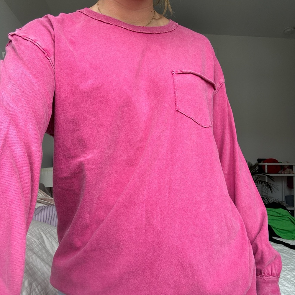 We The Free Fuchsia Long Sleeve Top